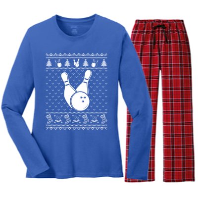 Ugly Sweater Christmas Holiday Design Funny Baseball Xmas Gift Women's Long Sleeve Flannel Pajama Set 