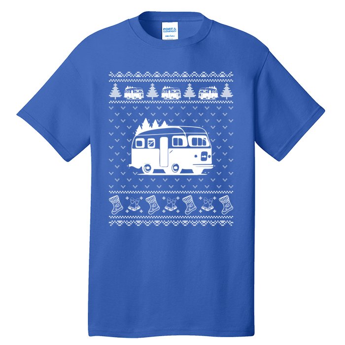 Ugly Sweater Christmas Holiday Design Funny Camper Xmas Great Gift Tall T-Shirt