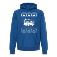 Ugly Sweater Christmas Holiday Design Funny Camper Xmas Great Gift Premium Hoodie