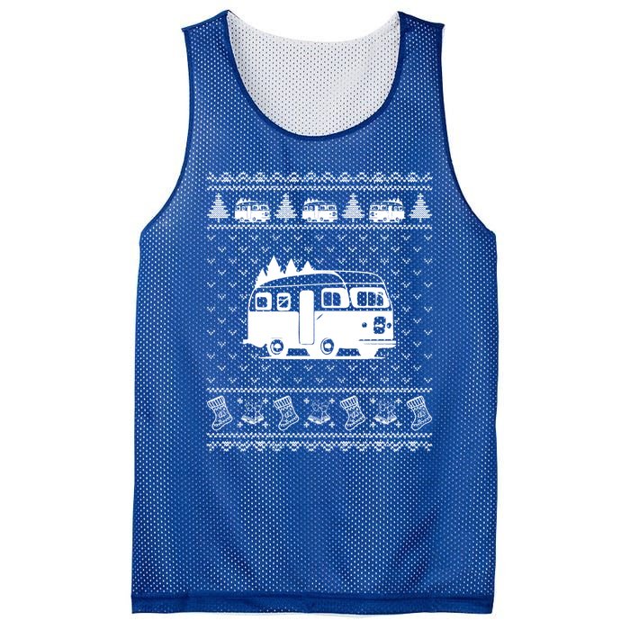 Ugly Sweater Christmas Holiday Design Funny Camper Xmas Great Gift Mesh Reversible Basketball Jersey Tank