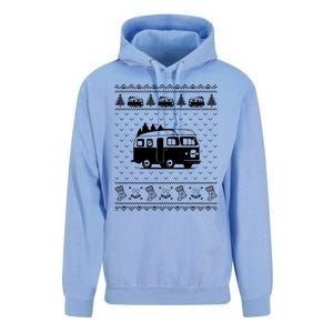 Ugly Sweater Christmas Holiday Design Funny Camper Xmas Great Gift Unisex Surf Hoodie