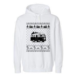 Ugly Sweater Christmas Holiday Design Funny Camper Xmas Great Gift Garment-Dyed Fleece Hoodie