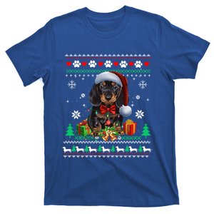 Ugly Sweater Christmas Lights Dachshund Dog Puppy Lover Funny Gift T-Shirt