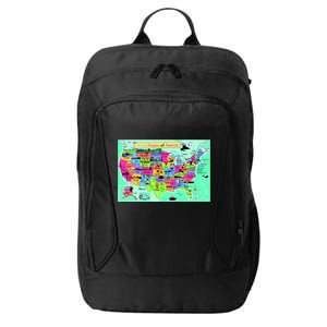 United States Cartoon Drawing City Backpack