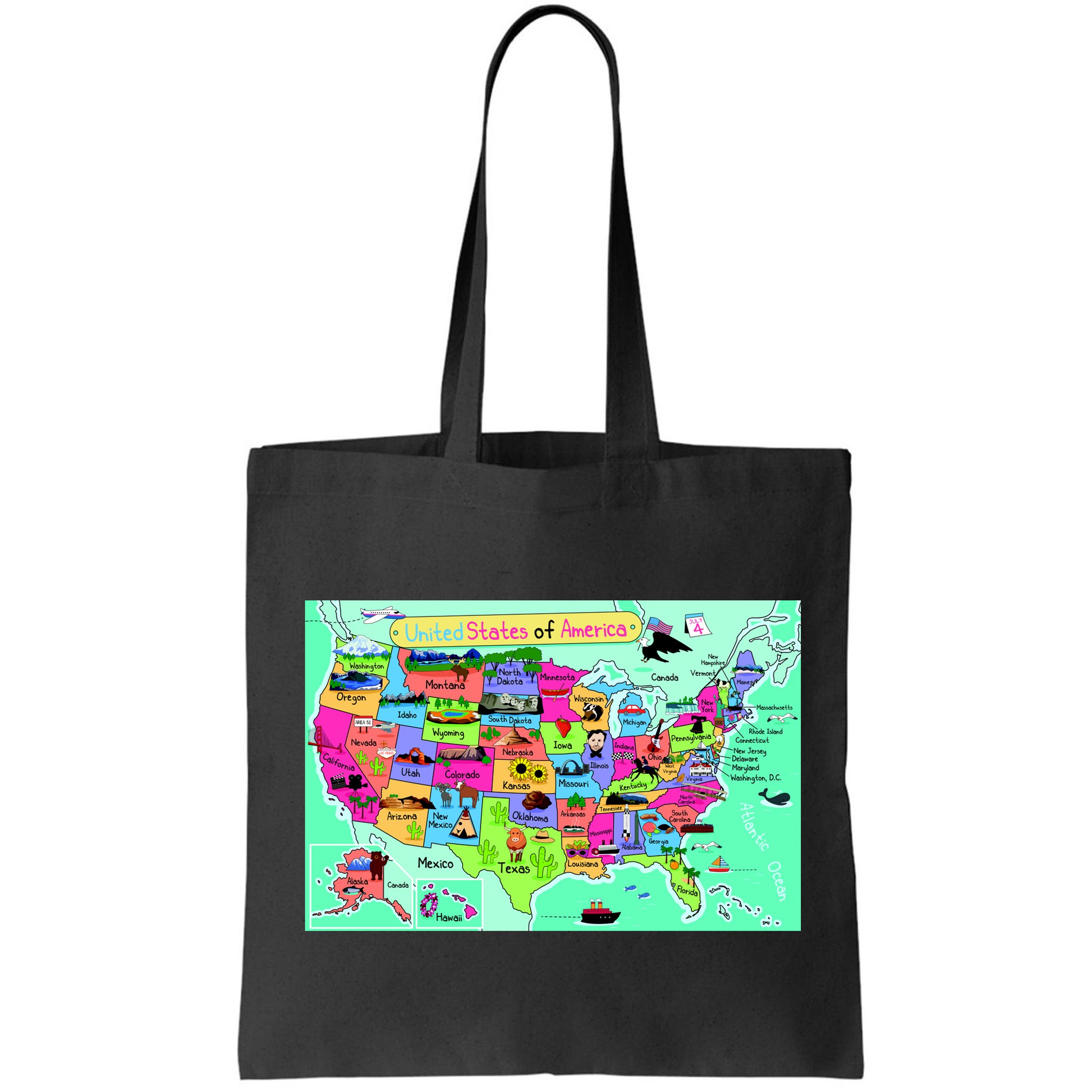 United States Cartoon Drawing Bag