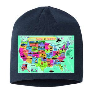 United States Cartoon Drawing Sustainable Beanie