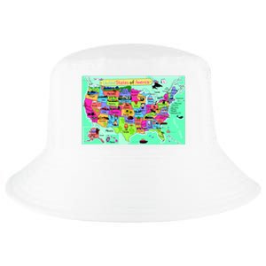 United States Cartoon Drawing Cool Comfort Performance Bucket Hat