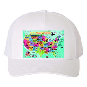 United States Cartoon Drawing Yupoong Adult 5-Panel Trucker Hat