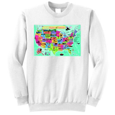 United States Cartoon Drawing Sweatshirt