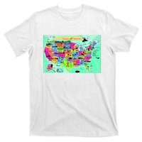 United States Cartoon Drawing T-Shirt