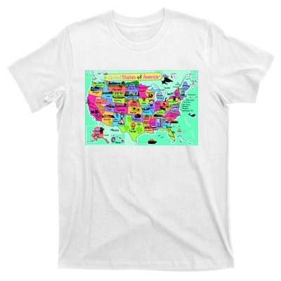 United States Cartoon Drawing T-Shirt