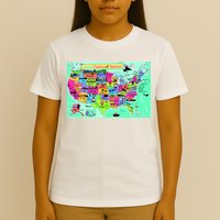 United States Cartoon Drawing T-Shirt
