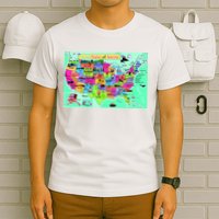 United States Cartoon Drawing T-Shirt