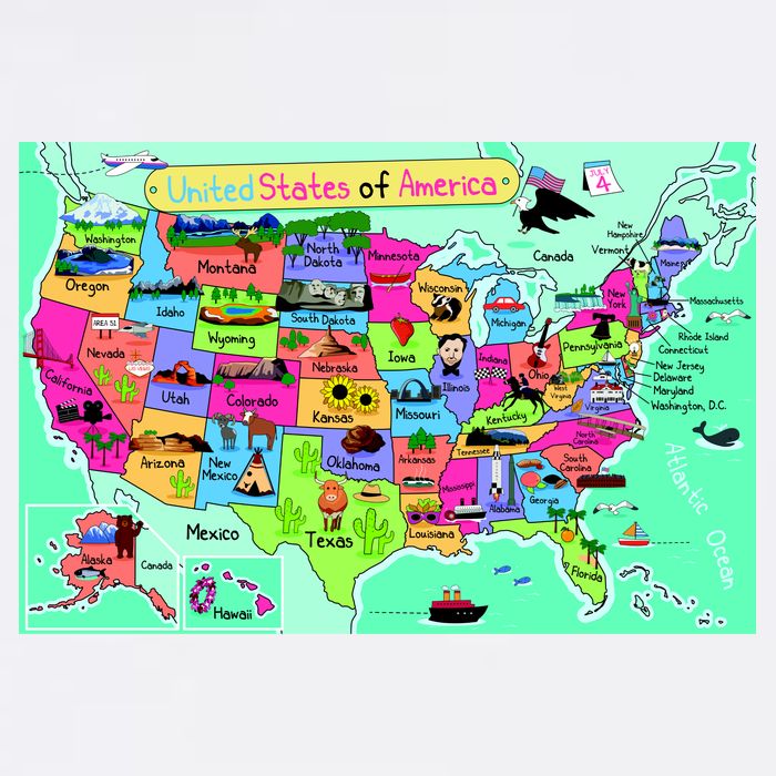 United States Cartoon Drawing T-Shirt