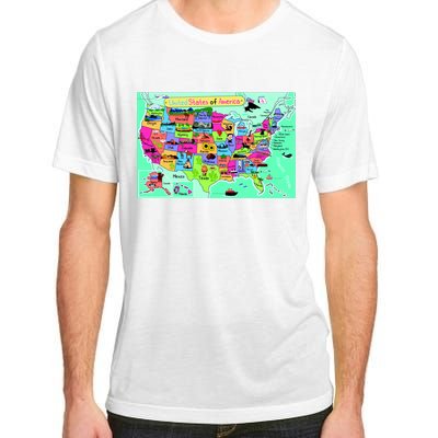 United States Cartoon Drawing Adult ChromaSoft Performance T-Shirt