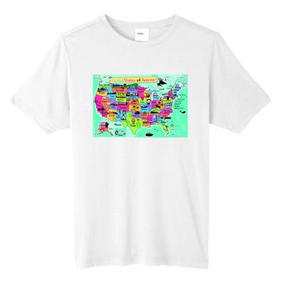 United States Cartoon Drawing Tall Fusion ChromaSoft Performance T-Shirt