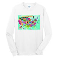 United States Cartoon Drawing Tall Long Sleeve T-Shirt