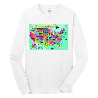 United States Cartoon Drawing Tall Long Sleeve T-Shirt