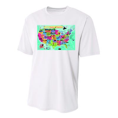 United States Cartoon Drawing Performance Sprint T-Shirt