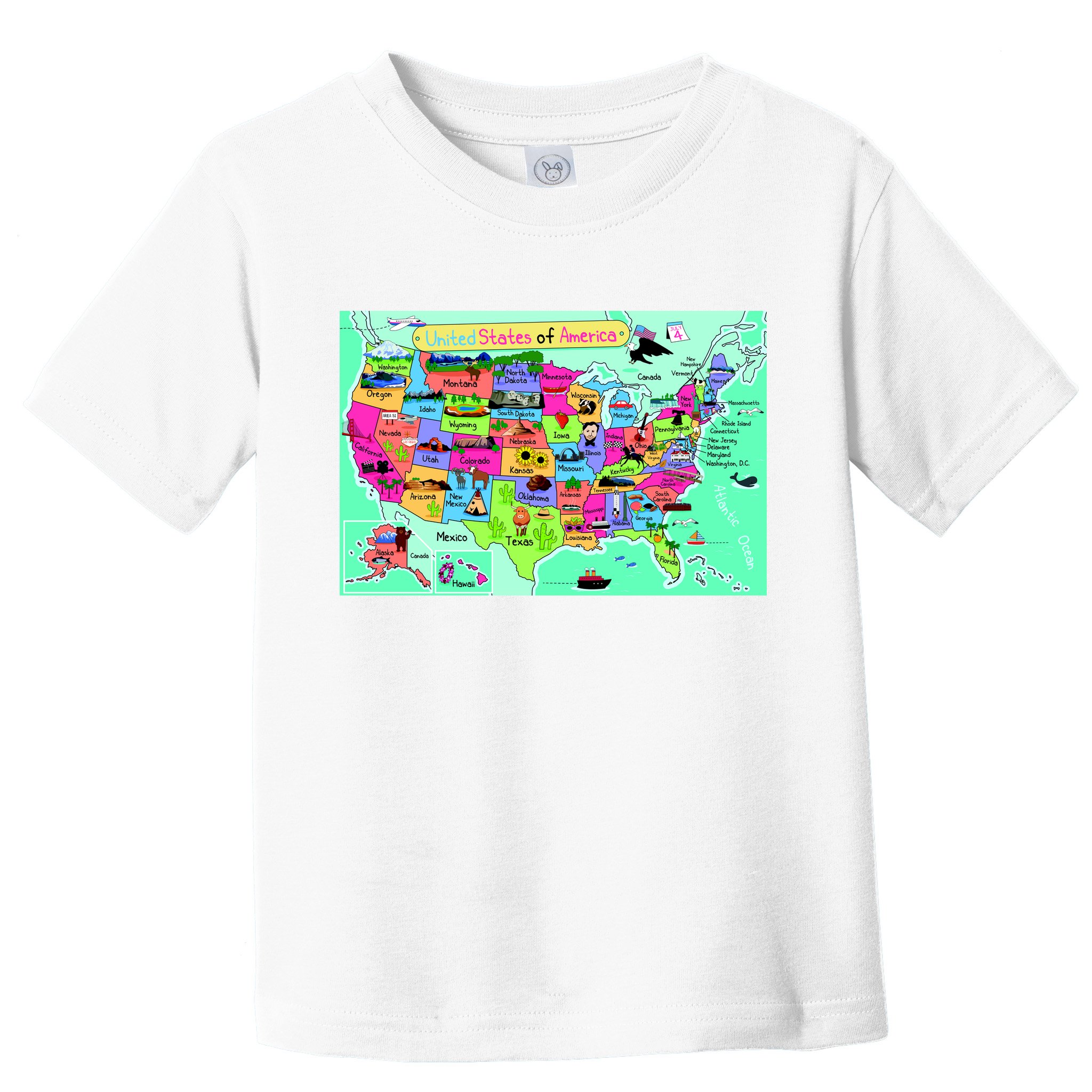 United States Cartoon Drawing Toddler T-Shirt