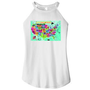 United States Cartoon Drawing Women’s Perfect Tri Rocker Tank