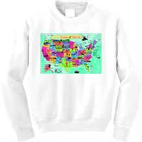 United States Cartoon Drawing Kids Sweatshirt