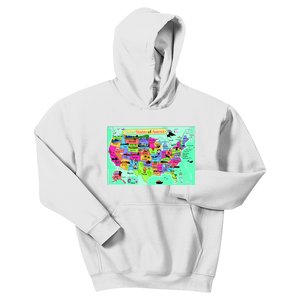 United States Cartoon Drawing Kids Hoodie