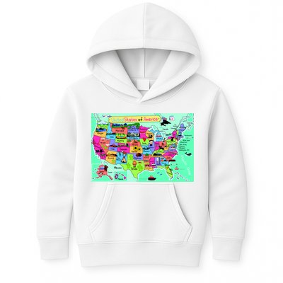 United States Cartoon Drawing Kids Hoodie