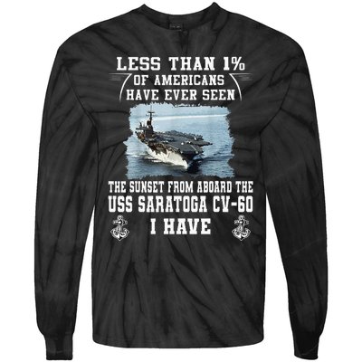 Uss Saratoga Cv60 Aircraft Carrier Tie-Dye Long Sleeve Shirt