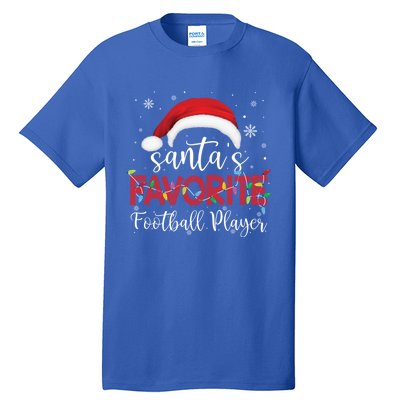 Ugly Sweater Christmas SantaS Favorite Football Player Xmas Cute Gift Tall T-Shirt