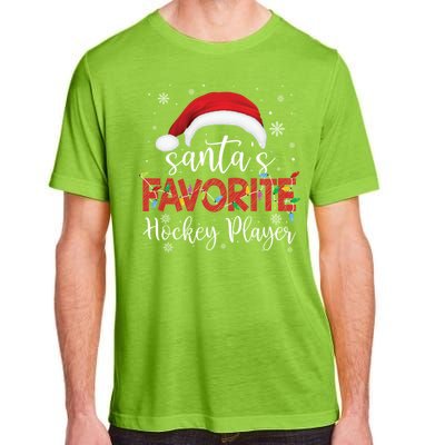 Ugly Sweater Christmas SantaS Favorite Hockey Player Xmas Gift Adult ChromaSoft Performance T-Shirt