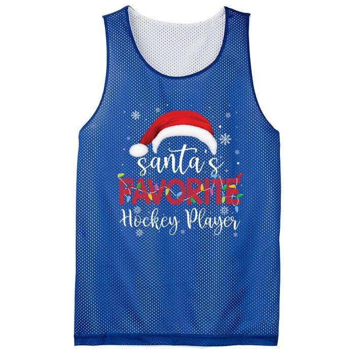 Ugly Sweater Christmas SantaS Favorite Hockey Player Xmas Gift Mesh Reversible Basketball Jersey Tank