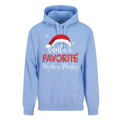 Ugly Sweater Christmas SantaS Favorite Hockey Player Xmas Gift Unisex Surf Hoodie