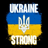 Ukraine Strong Distressed Painted Flag I Stand With Ukraine Drawstring Bag