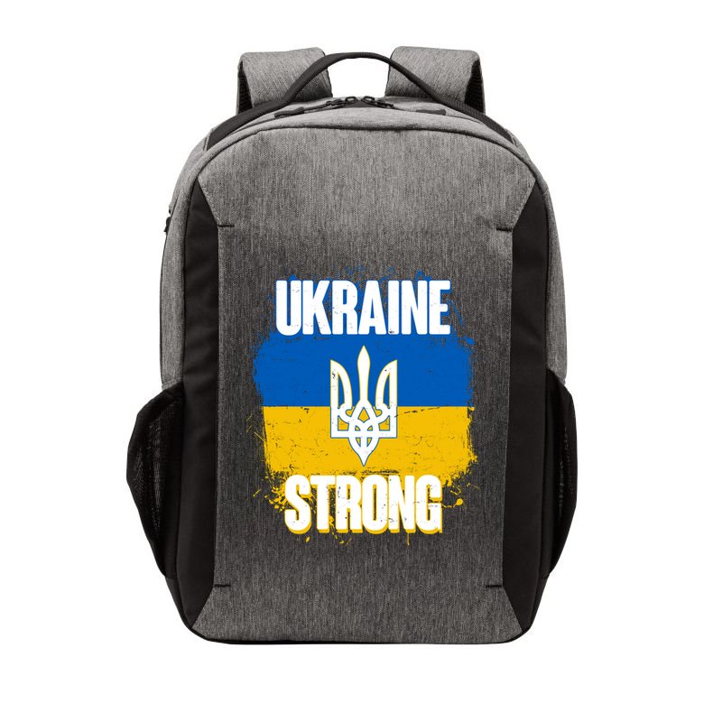 Ukraine Strong Distressed Painted Flag I Stand With Ukraine Vector Backpack