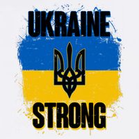 Ukraine Strong Distressed Painted Flag I Stand With Ukraine Cooling Performance Crew T-Shirt