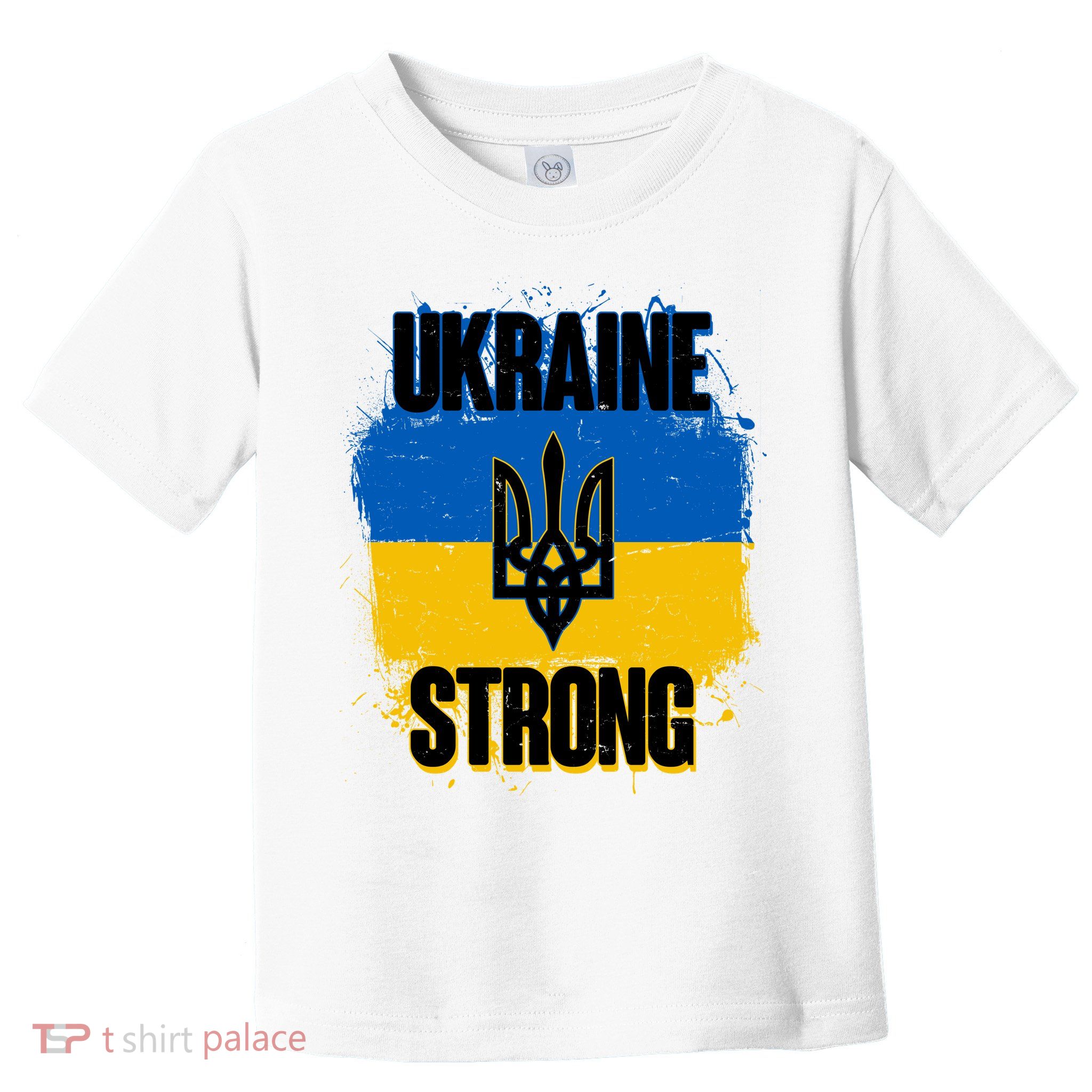 Ukraine Strong Distressed Painted Flag I Stand With Ukraine Toddler T-Shirt