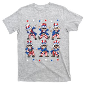 Uncle Sam Dance Dabbing Patriotic 4th Of July American Flag T-Shirt