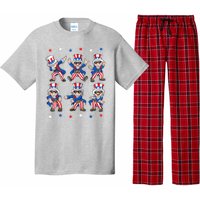 Uncle Sam Dance Dabbing Patriotic 4th Of July American Flag Pajama Set