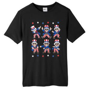 Uncle Sam Dance Dabbing Patriotic 4th Of July American Flag Tall Fusion ChromaSoft Performance T-Shirt