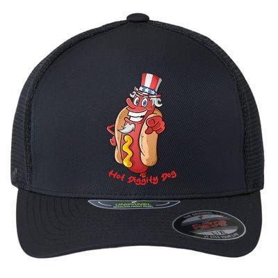 Uncle Sam Design For Men And Women Hot Diggity Dog Flexfit Unipanel Trucker Cap