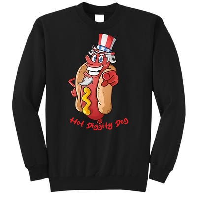 Uncle Sam Design For Men And Women Hot Diggity Dog Tall Sweatshirt