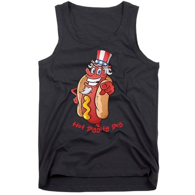 Uncle Sam Design For Men And Women Hot Diggity Dog Tank Top