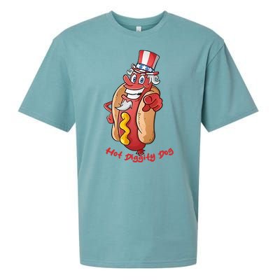 Uncle Sam Design For Men And Women Hot Diggity Dog Sueded Cloud Jersey T-Shirt