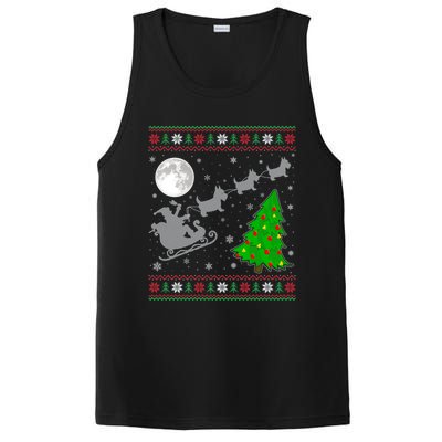 Ugly Scottie Dog Xmas Lighting Tree Santa Riding Scottie Dog Cute Gift PosiCharge Competitor Tank