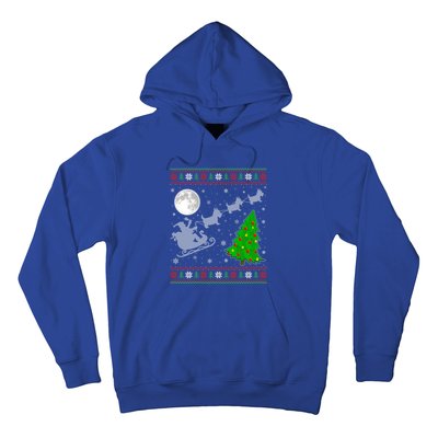 Ugly Scottie Dog Xmas Lighting Tree Santa Riding Scottie Dog Cute Gift Hoodie