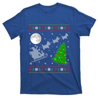 Ugly Scottie Dog Xmas Lighting Tree Santa Riding Scottie Dog Cute Gift T-Shirt