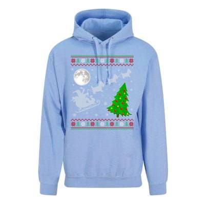 Ugly Scottie Dog Xmas Lighting Tree Santa Riding Scottie Dog Cute Gift Unisex Surf Hoodie