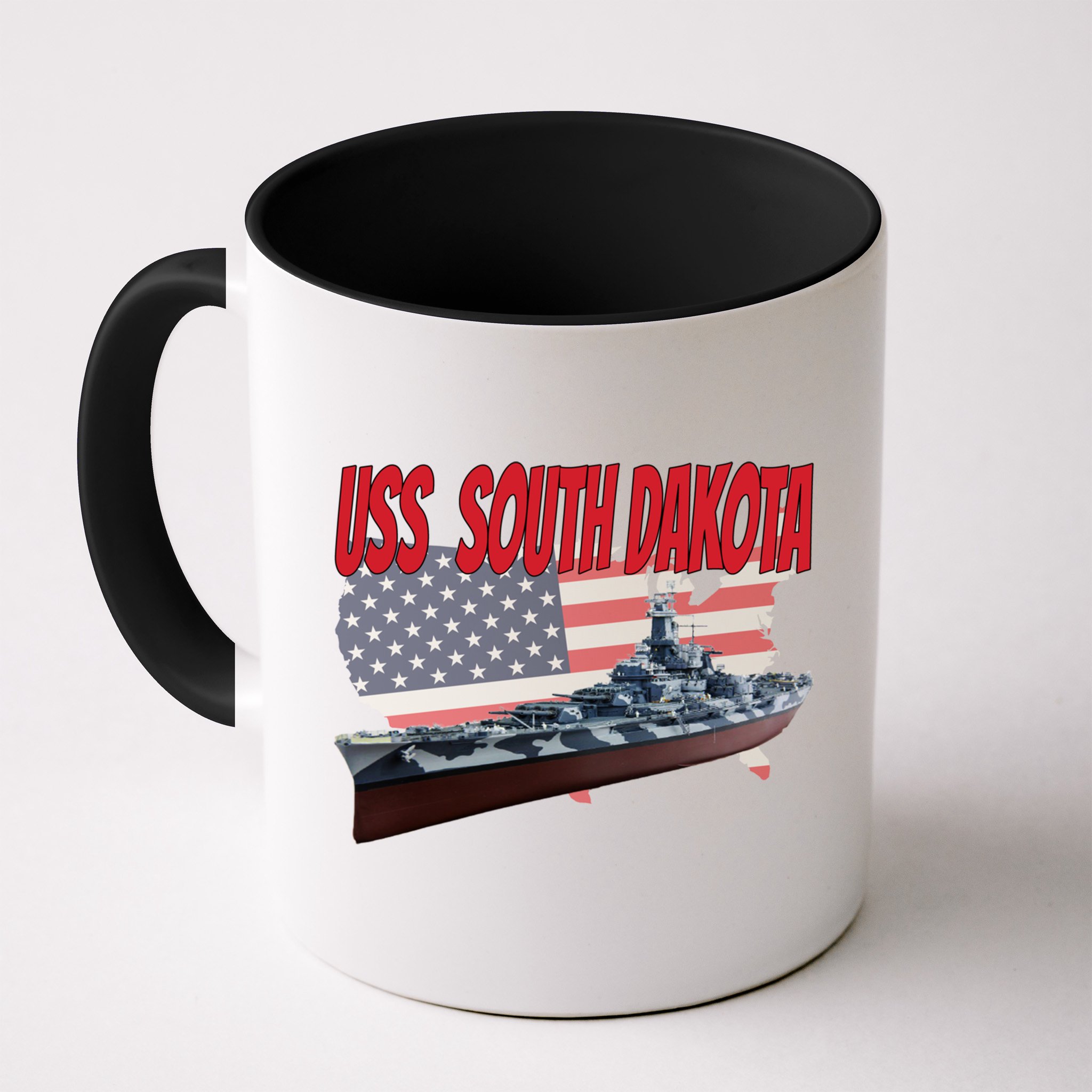 Uss South Dakota Bbgift57 Ww2 War Veteran Battleship Dad Boy Gift Mug