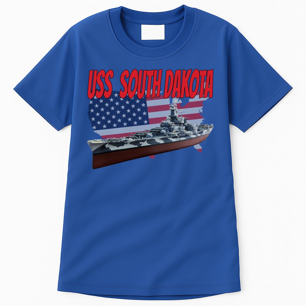 Uss South Dakota Bbgift57 Ww2 War Veteran Battleship Dad Boy Gift Tall T-Shirt